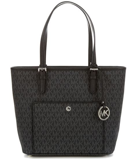 michael michael kors jet set signature snap pocket small tote|michael kors airplane bag.